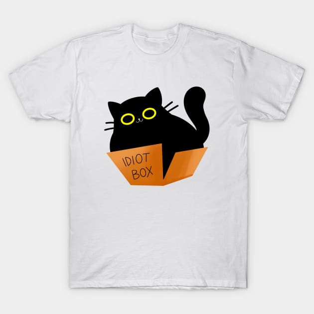 Idiot box cat T-Shirt by eternalshadeart